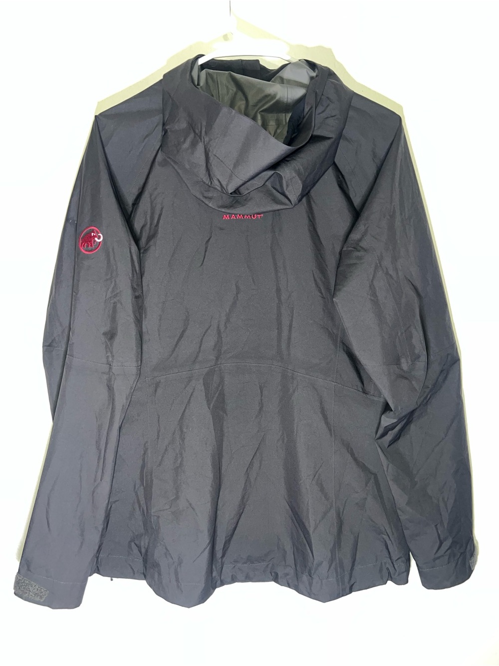 Mammut Black Waterproof Hooded Shell with Red Logo Accents - Picture 5 of 7